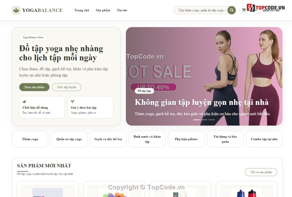 website,yoga,web bán dụng cụ